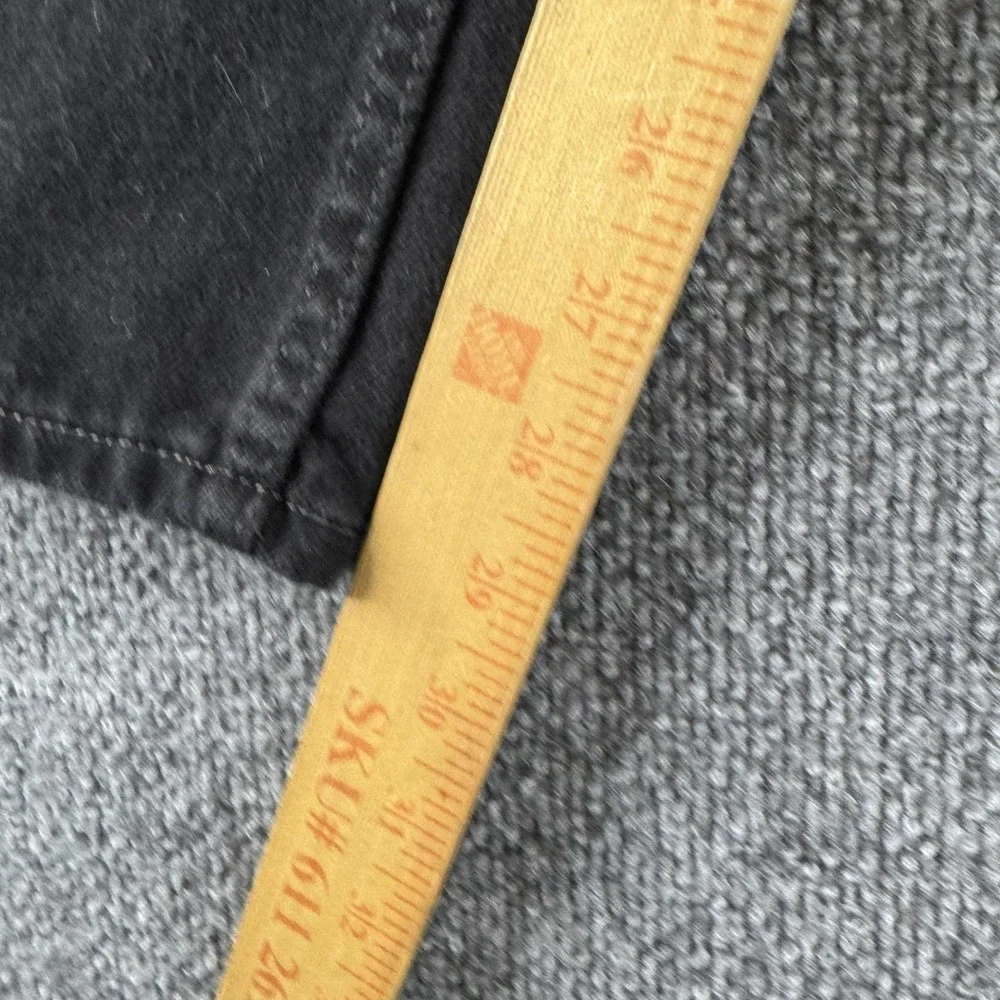Levis 505 Jeans Mens 38x30 Black Regular Straight Denim Pants Five Pocket Cotton